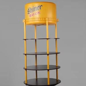 Stylish 360 Degree Visibility Hot Galvanized <b>Wine</b> & Beer Display Multi-Layered <b>Stand</b> for Supermarket & Bar - Product Image 3