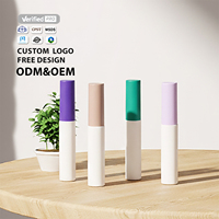 Emballage cosmétique personnalisé avec logo et couleur, tubes à gloss à lèvres en PP électro-plaqué de 16 mm de diamètre, écologiques, avec bouchon à vis, capacité de 5 ml