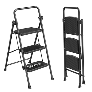 Heavy Load Household Folding Ladder Steel Material Portable Foldable <b>Step</b> Ladder For Home - Product Image 1
