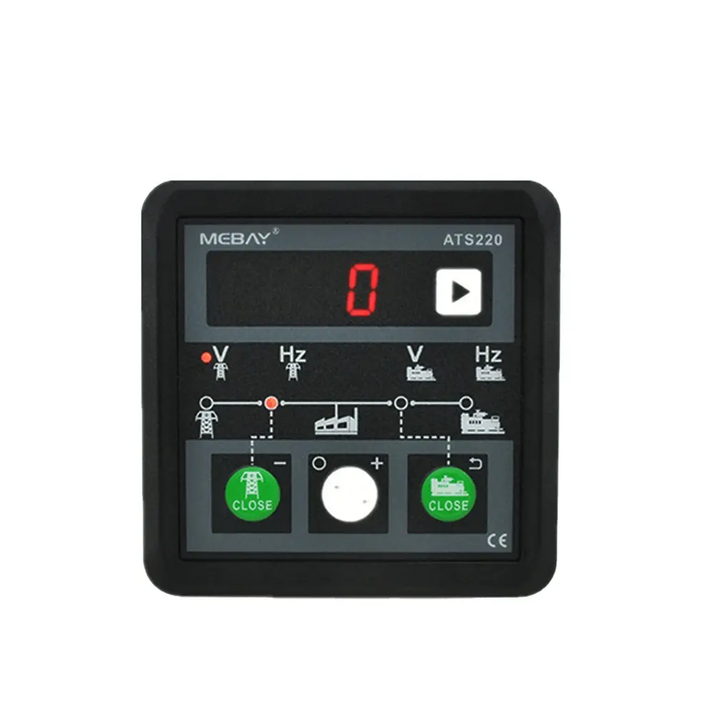 Panel de módulo de interruptor de Control de generador negro Original con pantalla LED Genset ATS Auto Manual Switch Controller Board ATS220