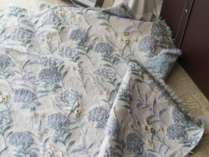 Nueva <span class=keywords><strong>Tela</strong></span> Jacquard Metálica Azul Diente de León con Textura de <span class=keywords><strong>Pintura</strong></span> al Óleo <span class=keywords><strong>en</strong></span> <span class=keywords><strong>Relieve</strong></span> <span class=keywords><strong>3D</strong></span>, Brocado de Peso Medio, Lista <span class=keywords><strong>para</strong></span> Enviar - Product Image 4