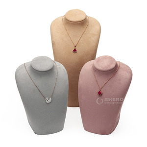 Expositor de Joyería de Lujo de Microfibra con Base de Resina, Multicolor, Multitamaño, Duradero, de Alta Gama, Precio de Fábrica - Product Image 1