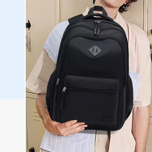 Customized Unisex Softback All-Style Waterproof Polyester <b>Laptop</b> School <b>Backpack</b> Physiological Curve Back Interior Zipper Pocket - Product Image 1