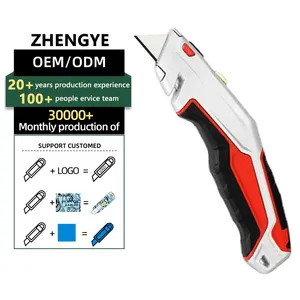 ZY-SK11 Heavy-duty Zinc Alloy Rubber Non-slip Handle Utility Knife Cutting Knife Safety Knife Box Cutter