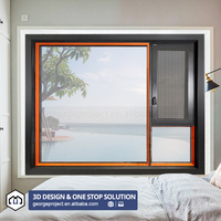 Proyecto de Villa de EE. UU. Ventanas abatibles de vidrio aislado de doble acristalamiento insonorizadas Diseño Impacto Eficiencia energética Ventana de aluminio