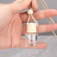 Bouteille en Verre Cylindrique Transparente Personnalisable 5ml 8ml 10ml, Diffuseur de Parfum Suspendu pour Voiture