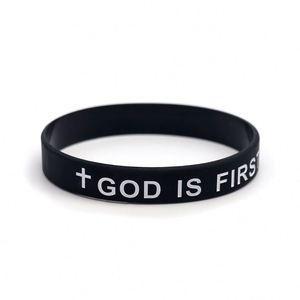 Pulseras de Silicona con Cruz de Jesús, Brazaletes de Goma Inspiradores Religiosos Cristianos para Regalos de Eventos de Iglesia, Hechos con Metal Duradero - Product Image 4