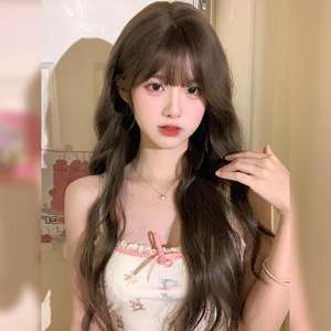 Perruque longue et droite Dm762 avec frange latérale, fibre Kanekalon, ligne de cheveux naturelle, dentelle transparente pour filles, style Lolita JK - Product Image 2