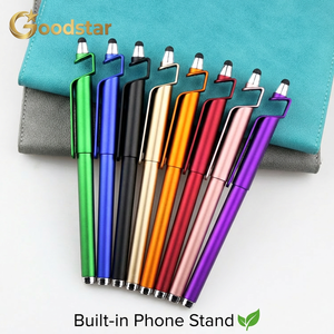 Stylo gel 3-en-1 innovant avec support de téléphone et stylet, impression personnalisée transparente pour une identité de marque claire, pointe 0,5 mm pour signature numérique sur écran, MOQ flexible - Product Image 4