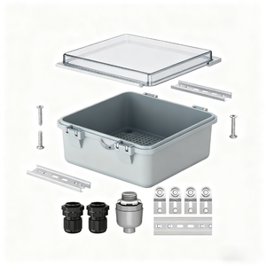 תיבת צומת פלסטיק עמיד למים תיבת מתכת מנעול מנעול בסיס צלחת ip67 pc ABS חשמלי חיצוני תיבת חשמל - Product Image 3