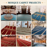 AUTOVI Professioneller Moschee-Teppich als Rolle, Maßgefertigter Gebetsteppich, Wand-zu-Wand Moschee-Teppich für Masjid-Bodenbeläge