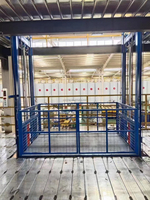Ascenseur de fret hydraulique industriel sur rail de guidage, élévateur vertical de marchandises sur mesure pour entrepôt