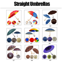 Parapluie de voyage classique avec logo personnalisé, protection UV, cadre en fibre de verre, poignée en bois, ouverture automatique, double auvent, coupe-vent, golf