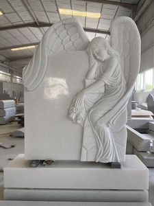 Chine <span class=keywords><strong>prix</strong></span> d'usine conception personnalisée <span class=keywords><strong>marbre</strong></span> blanc ange Statues pierre tombale et Monument Style européen granit pierre tombale <span class=keywords><strong>pour</strong></span> <span class=keywords><strong>tombe</strong></span> - Product Image 2