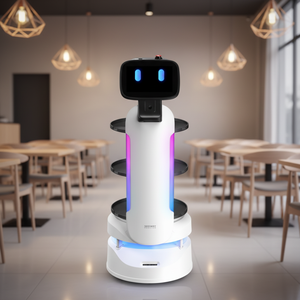 Robot serveur Yimeng S1 Premium, chargement <span class=keywords><strong>autonome</strong></span>, navigation intelligente, service de haute qualité, robot de livraison de nourriture 3 - Product Image 2