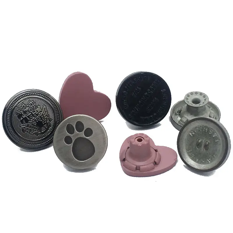 High Quality Men'S Brass Garment Parts Custom Metal Spray Paint Jeans Fastener Buttons And Rivets