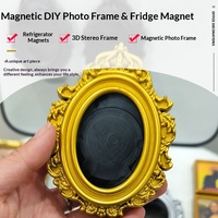 Cadre photo magnétique en plastique de style européen classique, aimant de réfrigérateur le plus vendu, ornement de décoration intérieure, article cadeau