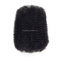 KAMA Afro Kinky Curly 4C Bulk pour tressage, Extensions de cheveux brésiliens vierges Remy 12A Double Drawn, pour Dreadlocks, Locs et Twists