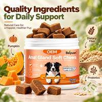 Friandises à Mâcher Tendres pour Chiens : Soutien des Glandes Anales, Fibres de Citrouille, Bien-être Digestif, Nutrition Probiotique, Qualité des Selles, Saveur Poulet, OEM