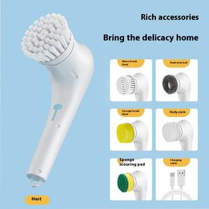 Long-Handheld Five-Headed Steel Wire Ball Eco-Friendly <strong>Electric</strong> <strong>Cleaning</strong> <strong>Brush</strong> for Kitchen Dishwasher Toilet Use - Product Image 2
