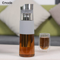 Infuseur à café et thé en verre de 1000ml personnalisé avec couvercle en acier inoxydable | étanche et résistant à la chaleur