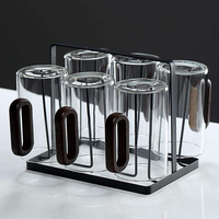 Mug à thé élégant en verre borosilicate résistant à la chaleur avec poignée en bois, tasse en verre pour la maison et le bureau