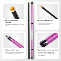 Doğrudan Fabrikadan Yüksek Kaliteli Ultra Düşük Sapma Özellikli Karbon Fiber Snooker Bilardo Istakası 11.8/12.5mm Uçlu