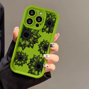 เคสโทรศัพท์มือถือลายดอกทานตะวันสุดหรูสำหรับ16 16E 15 14 13 12 11 Pro XR X 17 plus <span class=keywords><strong>SE</strong></span> <span class=keywords><strong>2022</strong></span>ฝาครอบกันชนกันกระแทก - Product Image 2