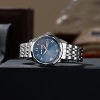Montre Homme Quartz Haut de Gamme Personnalisable avec Logo, Étanche, Lumineuse, Bracelet en Acier Inoxydable, Affichage du Jour de la Semaine, Reloj Hombre