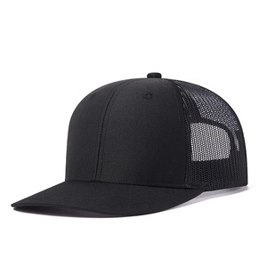 หมวกแก๊ปตาข่ายสีดำแบบ Snapback ปักโลโก้ตามสั่ง ปีกแบน สำหรับโปรโมทแบรนด์กลางแจ้ง - Product Image 6