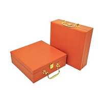 Boîte cadeau de serviettes en soie haut de gamme à imprimé crocodile orange avec estampage, boîte surprise personnalisable pour la vente en gros