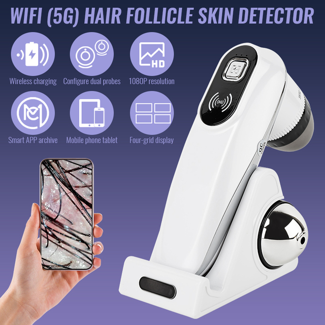 Four Spectrum Detector Professional 5G WiFi Wireless Home Use Skin Scalp Analyzer Machine