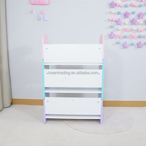 ชั้นวางหนังสือเด็ก 3 ชั้น รูปทรงตัวต่อหลากสีสัน ชั้นเก็บของเล่นเด็ก ชั้นวางโชว์ - Product Image 5