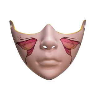 Baige หน้ากากฮาโลวีนผู้ใหญ่สำหรับผู้หญิงอุปกรณ์เสริมความงามหน้ากากครึ่งหน้าแบบกลไกโบราณ - Product Image 5
