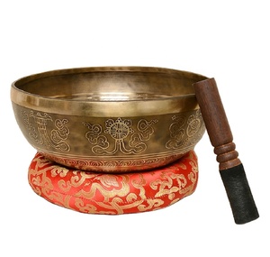 Tazón de sonido de <span class=keywords><strong>Buda</strong></span> tibetano hecho a mano, para Yoga, meditación, canto, campana de latón, artesanía, terapia, cuenco para cantar tibetano - Product Image 1