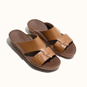 Sandales arabes SHIKOL, chaussures italiennes en <span class=keywords><strong>cuir</strong></span> véritable de qualité supérieure, fabriquées à la main, sandales personnalisées de <span class=keywords><strong>luxe</strong></span>, sandales pour hommes du Moyen-Orient - Product Image 1