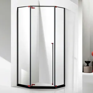 铝窄无框淋浴玻璃门细框滑动门浴室隔断平开门防水