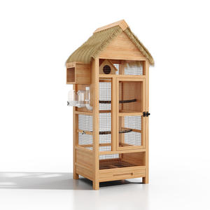 กรงนกสแตนเลสกลางแจ้งสำหรับ <span class=keywords><strong>mynah</strong></span> & cockatiel กล่องเพาะพันธุ์พันธุ์แบบสาดป้องกันการกระเด็นสไตล์วิลล่าสำหรับทุกฤดูกาล - Product Image 2