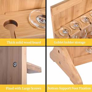 Soporte de Bambú de 3 Niveles Personalizado y Duradero para Copas de Champán, con Capacidad para 18 Copas, Ideal para Fiestas - Product Image 3