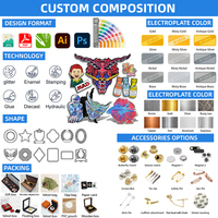 Fabrication de badges en métal pour vêtements, sans minimum de commande, logo personnalisé, épingles en émail dur, badges avec support en carton souple personnalisé