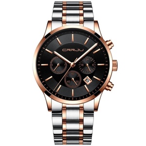 Montre Chronographe de Luxe Classique pour Homme, 3 Sous-Cadrans, 6 Aiguilles, Affichage 24H, Lumineuse, Étanche, à Quartz, Affichage de la Date - Product Image 4