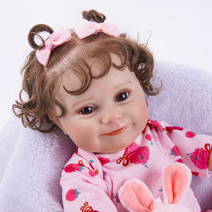 Poupées Réalistes <span class=keywords><strong>en</strong></span> Vinyle de <span class=keywords><strong>Silicone</strong></span> <span class=keywords><strong>en</strong></span> Coton pour Bébé, 20 Pouces, Réaliste, Souriant, Réaliste - Product Image 6