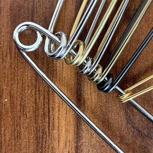 Épingles de sûreté en acier inoxydable robustes grands métiers en métal pour la mode finition or argent géant Durable pour vêtements vêtements - Product Image 2