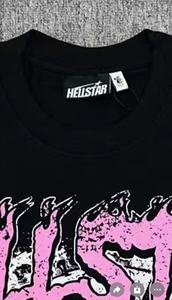 Ready Stock Luxury 100% Cotton Hell <strong>Shirt</strong> for Men High Version Designer <strong>Star</strong> Print Hip Hop Style Loose Fit 220g - Product Image 4