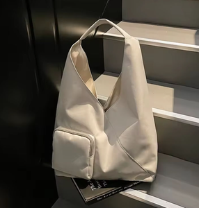 <b>Large</b> capacity leisure single shoulder commuting shopping solid color open style women's handbag custom logo shopping <b>bag</b> - Product Image 1