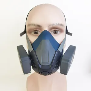 2024 TPE novo respirador facial completo PPE filtro de fumaça máscara de gás para pintura automotiva