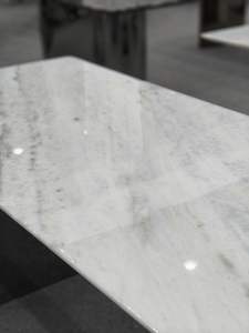 Muebles de lujo personalizados Piedra Comedor elegante Mesa de piedra de mármol natural Muebles de piedra Premium para <span class=keywords><strong>hotel</strong></span> y hogar - Product Image 2