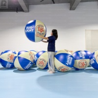 Ballon de plage gonflable géant en PVC personnalisé avec logo imprimé, 1m, 1.2m, 1.5m, pour jeux aquatiques et publicité, vente en gros