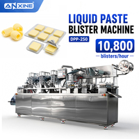 Machine de scellage automatique de plaques plates en Alu-PVC pour l'emballage sous blister de confiture, beurre de cacahuète, sauce chocolat, pâte de fromage
