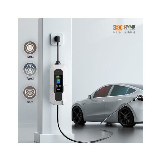 Ked Type1 Type2 GB/T Electric Car Portable Charger 16A 32A Portable Ev Charger Station for EV Charging EVSE J1772